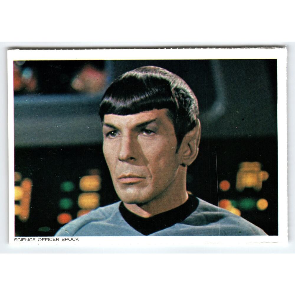 Vintage 1977 Star Trek Science Officer Spock Chrome Postcard